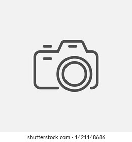 Camera icon isolated on white background. Vector illustration. Eps 10. 