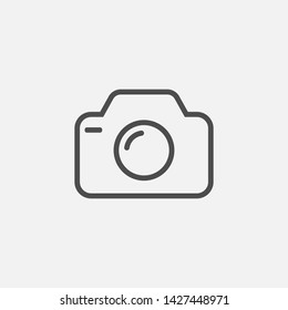 Camera icon isolated on white background. Vector illustration. Eps 10. 