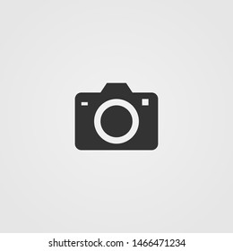 Camera icon isolated on white background. Vector illustration