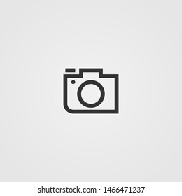 Camera icon isolated on white background. Vector illustration