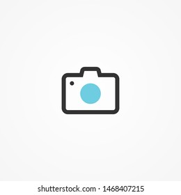 Camera icon isolated on white background. Vector illustration. Eps 10.