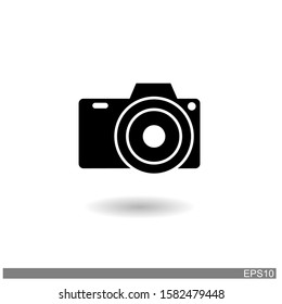 Camera icon isolated on white background. Vector illustration