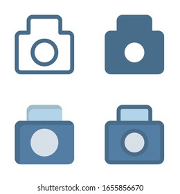 camera icon in isolated on white background. for your web site design, logo, app, UI. Vector graphics illustration and editable stroke. EPS 10.