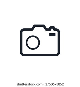 Camera Icon isolated on white background. Premium quality flat icon for trendy UI design.