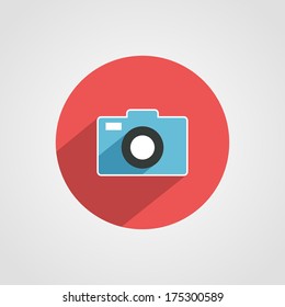 Camera Icon Isolated on White Background