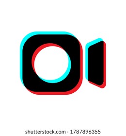 Camera icon isolated on a white background. Social media concept.