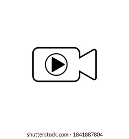 icono de cámara aislado en el fondo blanco de la colección de partes ux de smartphone. Ilustración vectorial. EPS10