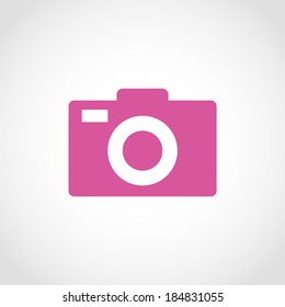 Camera Icon Isolated on White Background