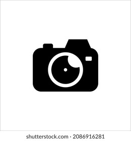 Icono de cámara aislado en fondo blanco. Símbolo de cámara para el diseño de su sitio web, logotipo, aplicación, interfaz de usuario. Ilustración vectorial. Pasos 10
