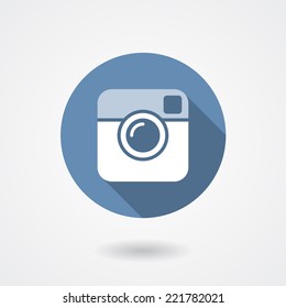 Camera icon isolated on a white background. Vector illustration