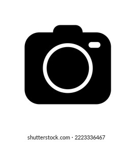 icono de cámara aislado en fondo blanco, ilustración vectorial
