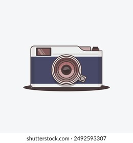 Camera icon isolated on white background. Flat design. Vector illustration.