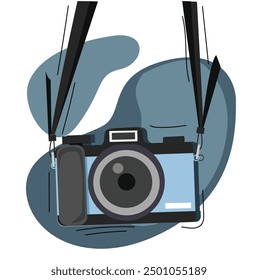 Camera icon isolated on white background. 