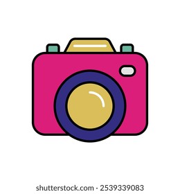 Camera icon isolated on a white background. Vector illustration.