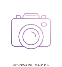Camera icon isolated on a white background. Vector illustration.