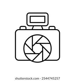 Camera icon isolated on a white background. Vector illustration.