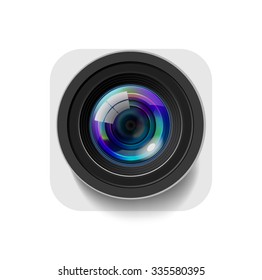 Camera Icon Isolated on White