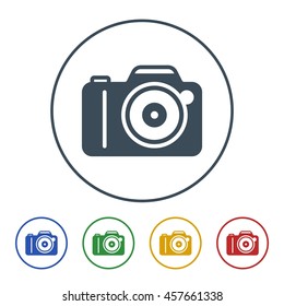 Camera icon isolated on white background 