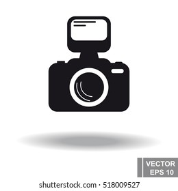 The camera icon isolated on a white background