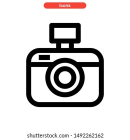 camera icon isolated sign symbol vector illustration - high quality black style vector icons
