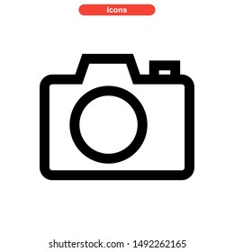 camera icon isolated sign symbol vector illustration - high quality black style vector icons
