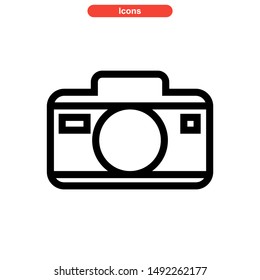 camera icon isolated sign symbol vector illustration - high quality black style vector icons
