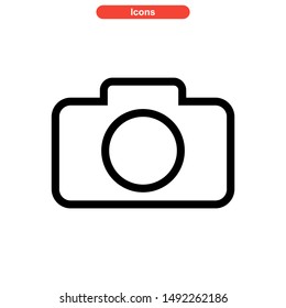 camera icon isolated sign symbol vector illustration - high quality black style vector icons
