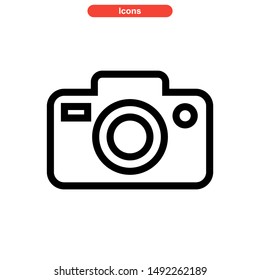 camera icon isolated sign symbol vector illustration - high quality black style vector icons

