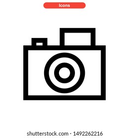 camera icon isolated sign symbol vector illustration - high quality black style vector icons
