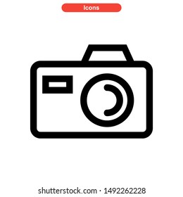 camera icon isolated sign symbol vector illustration - high quality black style vector icons
