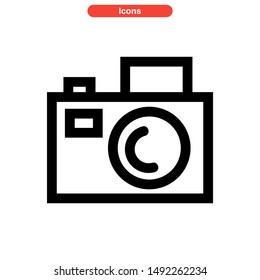 camera icon isolated sign symbol vector illustration - high quality black style vector icons
