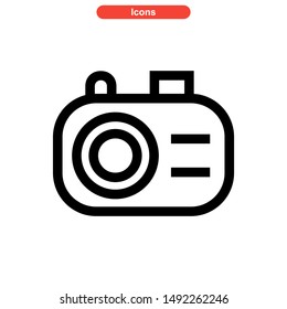 camera icon isolated sign symbol vector illustration - high quality black style vector icons
