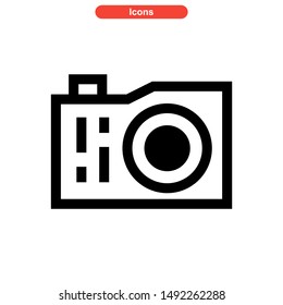 camera icon isolated sign symbol vector illustration - high quality black style vector icons
