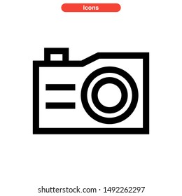 camera icon isolated sign symbol vector illustration - high quality black style vector icons
