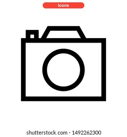 camera icon isolated sign symbol vector illustration - high quality black style vector icons
