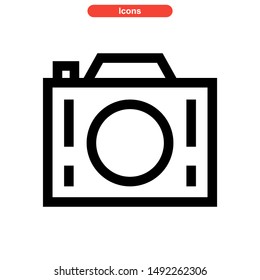 camera icon isolated sign symbol vector illustration - high quality black style vector icons
