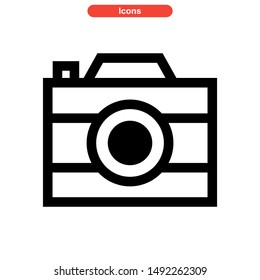 camera icon isolated sign symbol vector illustration - high quality black style vector icons
