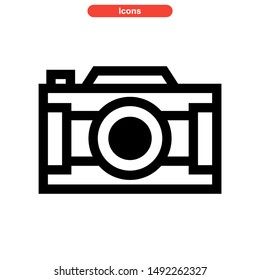 camera icon isolated sign symbol vector illustration - high quality black style vector icons
