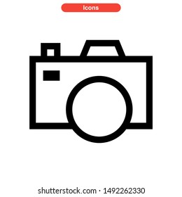 camera icon isolated sign symbol vector illustration - high quality black style vector icons

