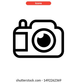 camera icon isolated sign symbol vector illustration - high quality black style vector icons
