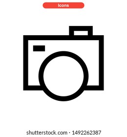 camera icon isolated sign symbol vector illustration - high quality black style vector icons
