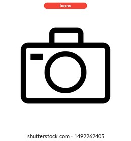 camera icon isolated sign symbol vector illustration - high quality black style vector icons
