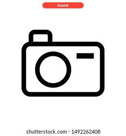 camera icon isolated sign symbol vector illustration - high quality black style vector icons
