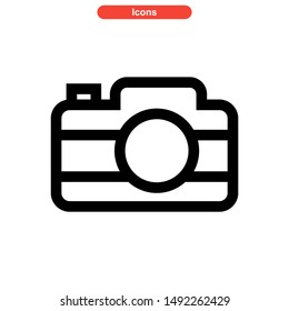 camera icon isolated sign symbol vector illustration - high quality black style vector icons
