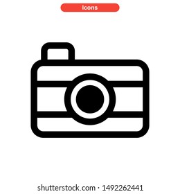 camera icon isolated sign symbol vector illustration - high quality black style vector icons
