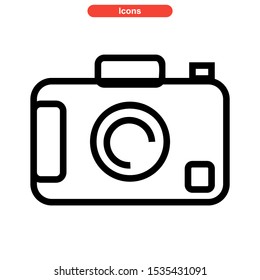 camera icon isolated sign symbol vector illustration - high quality black style vector icons
