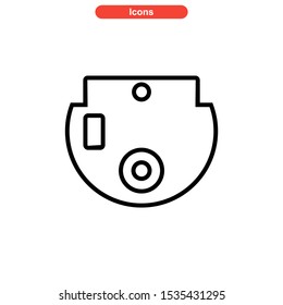 camera icon isolated sign symbol vector illustration - high quality black style vector icons
