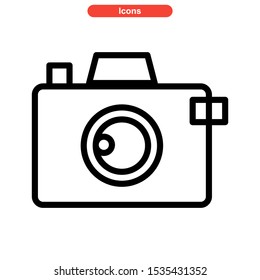camera icon isolated sign symbol vector illustration - high quality black style vector icons
