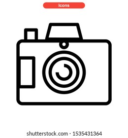 camera icon isolated sign symbol vector illustration - high quality black style vector icons
