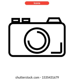 camera icon isolated sign symbol vector illustration - high quality black style vector icons
